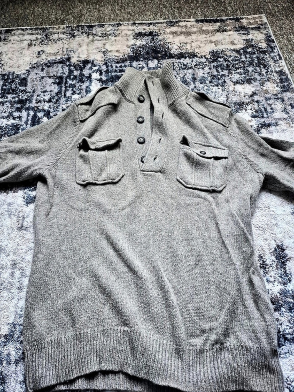 Gap Gray Knit Cardigan Size Medium